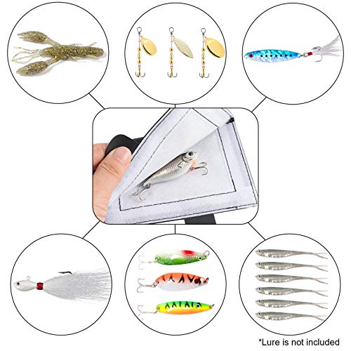 Dr.Fish 3 Pack Fishing Lure Wraps Lure Hook Cover Shield for Fishing Rod Thick Soft Padded Pierce Resistant Hard Baits Minnow Crankbait Popper Spinnerbait - color: M: 5.6*4"-3 Pack