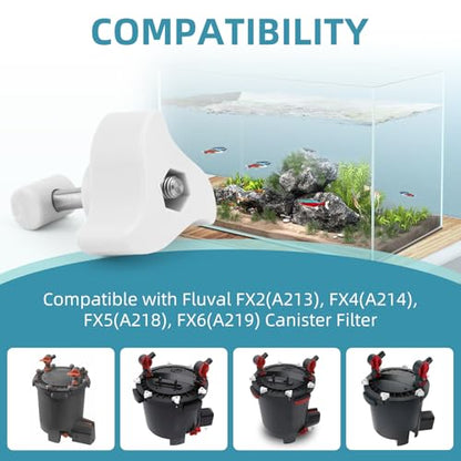 Canister Filter Lid Fastener Compatible with Fluval FX2 FX4 FX5 FX6 Canister Filters, A20215 Lock Nut Clamp Lid Fastener for Aquarium Filter, 2 Pack