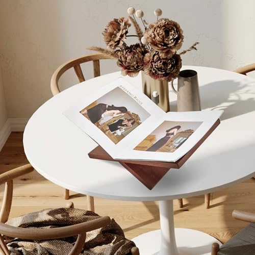 Honygebia Solid Wood Book Stands - Cross Frame Sapele Wooden Book Holder, Open Bookstand for Display and Reading, Suitable for Art, Bible, Cookbook, Easel, Magazine, Textbooks - color: Sapele