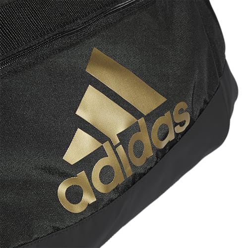 adidas Unisex Defender 4.0 Gym Duffel Bag for Men and Women - color: Black/Gold Metallic, style: Small (38l)
