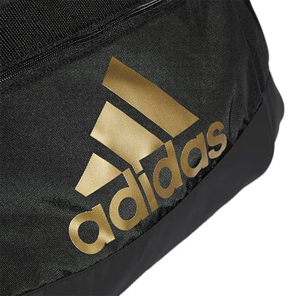 adidas Unisex Defender 4.0 Gym Duffel Bag for Men and Women - color: Black/Gold Metallic, style: Small (38l)