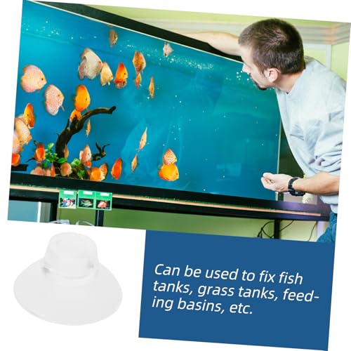 KESYOO 50pcs Fish Tank Feeder Cups Holders for Secure Feeding Aquariums Transparent Design for Elegant Look for Tanks - size: 2.60X2.60X1.50CM