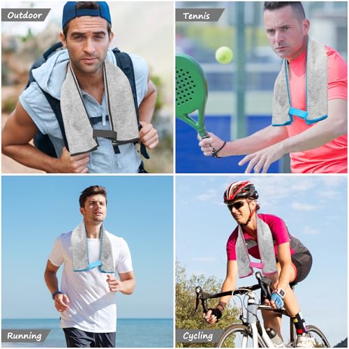 6 Pack Microfiber Gym Towels Quick Dry Lightweight Sweat Towel for Men Women Working Out Fitness Tennis Running Hiking Cycling Fishing Camping(6 Pack(Grey)) - color: 6 Pack(grey)