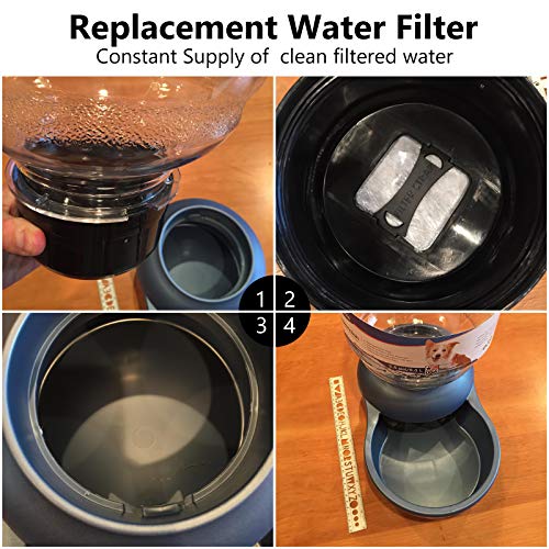 Dog Water Filter Replacement Compatible with Petmate Bowl Filters | Pet Water Dispenser Filter Compatible with Petmate Replendish Mason Automatic Gravity Waterer Bowls for Cats and Dogs, 6 Pack
