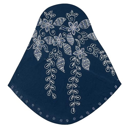 RARITYUS Women Bling Rhinestone Pearl Instant Scarf Muslim Hijab Fashion Shawl Head Wrap Turban Cap with Flower Accent - color: Z Color 10