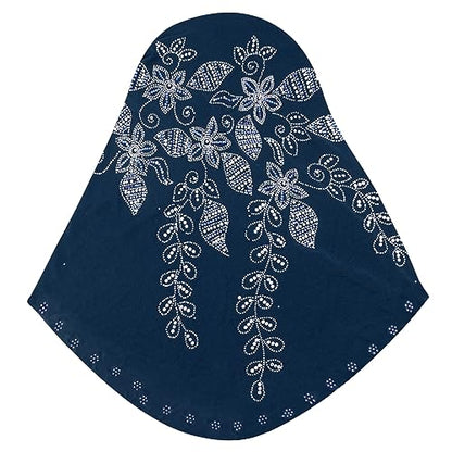 RARITYUS Women Bling Rhinestone Pearl Instant Scarf Muslim Hijab Fashion Shawl Head Wrap Turban Cap with Flower Accent - color: Z Color 10
