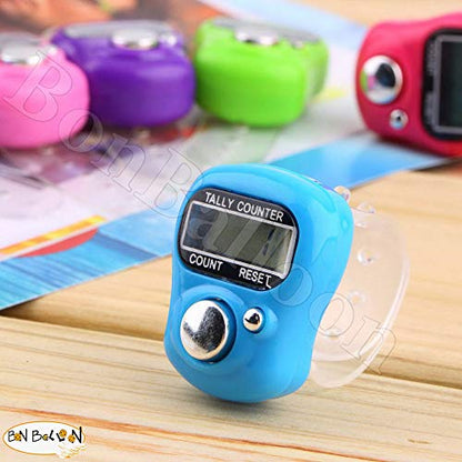 5 Digital Electronic LCD Tasbih Finger Tally Counter Islamic Zikr Islam Muslim Hand Ring Counters Multi Color Mini Held Case Resettable Mechanical Manual Clicker Number Lap Tracker Random Counting