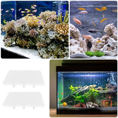 ibasenice 1set Bottom Plate for Fish Tank Aquarium Isolation Net Divider Water Permeable Splicing Board for Breeding and Separation