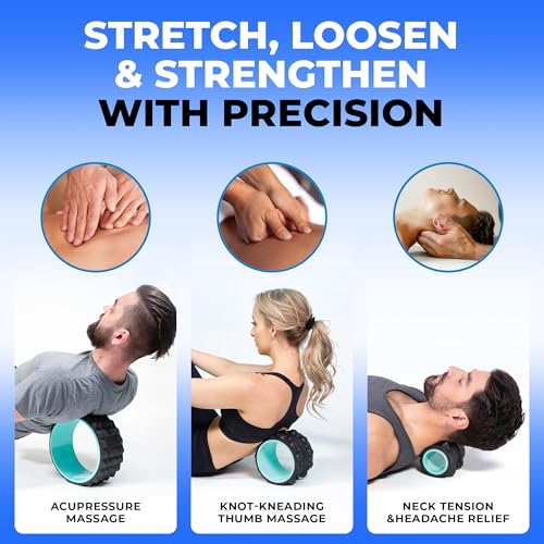 Chirp Wheel XR 3P Massage Roller Set - 10” Acupressure, 6” Knot-Kneading Thumb, 4” Neck & Headache Tension Relief, High Density Foam Massage Rollers for Back & Neck Pain, 500lbs Capacity, Mint - size: 3-Pack (10, 6, 4 Inch) Mint