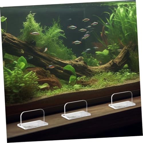 Cabilock 6pcs Acrylic Aquarium Lid Handles Transparent Fish Tank Cover Replacement Knobs with Stickers Easy Install for Tanks and Damage-Resistant Design