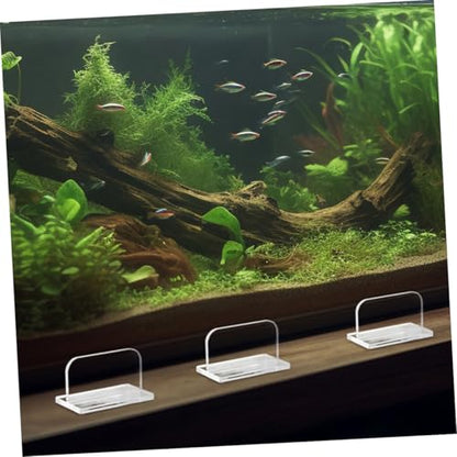Cabilock 6pcs Acrylic Aquarium Lid Handles Transparent Fish Tank Cover Replacement Knobs with Stickers Easy Install for Tanks and Damage-Resistant Design