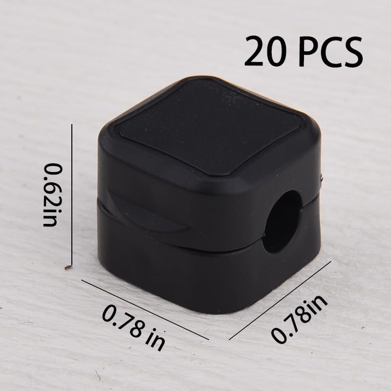 20 Pack Magnetic Cable Clips Silicone Cord Organizers Desk Wire Management Holders For Charging Cables Usb Cords Headphone Wires Self-Adhesive Wire Holder Keeper For Home Office Desk Nightstand