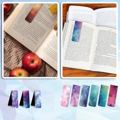 48 Pieces Magnetic Bookmarks Magnet Page Markers - Book Marks for Reading Women & Men with Storage Boxes - Cute Magnet Bookmark Clips for Reading Pleasure（Stars） - size: 48, style: Stars Style