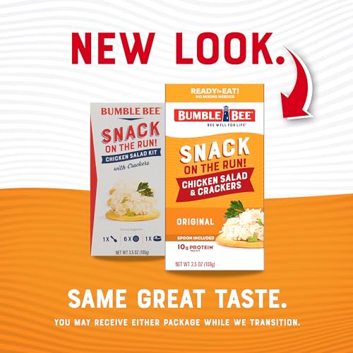 Bumble Bee Snack On The Run! Protein Snack Pack - Original Chicken Salad with Crackers - 10g Protein per Box - Ready to Eat Easy-Open Canned Chicken Salad (Pack of 1) - size: 3.5 Ounce (Pack of 1)