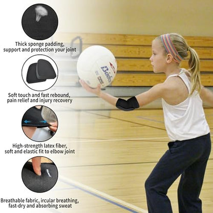 Kids Elbow Pads, Breathable Elbow Protector for Boys Girls - size: Medium