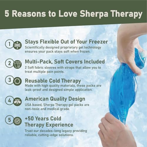 4PK with Straps Flexible Gel Ice Packs for Injuries Reusable - Gel Ice Pack Cold Compress for Knee, Back, Neck, Wrist, Hand, Elbow, Ankle Pain Relief - 9.5" x 4.5" - style: ColdWithStrap