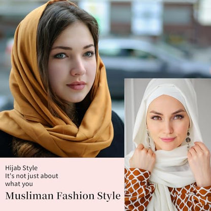 25 Pack Chiffon Hijab Head Scarves for Women 25 Colors Soft Hijab for Women Lightweight Long Scarf Wrap for Whole Season