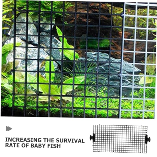 BESPORTBLE 1set Aquarium Divider Isolation Board Transparent Panels Cups for Fish Tank Separation Promotes Peaceful Environment Easy to Install Fits All - color: Black