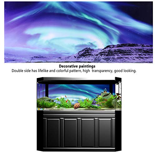 Aquarium Background Sticker, Fish Tank Decorative Sticker, Lifelike Landscape PVC Poster with High Transparency, Non - Adhesive for Freshwater Saltwater (61 * 41cm) - size: 61*41cm