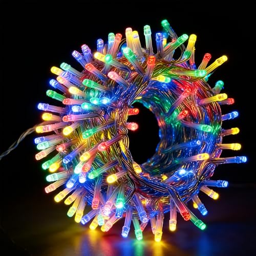 33ft Connectable 100 LED Plug in Pastel Easter Christmas Lights String - style: LED Multicolored String Lights