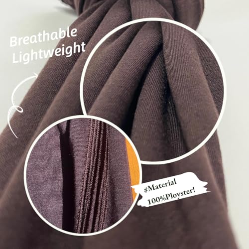 Harewom Muslim Hijab for Women Soft Stretch Headscarf Large Plain Turban Wrap Shawl Head Wrap for Everyday Wear - color: Brown Hijab Headscarf