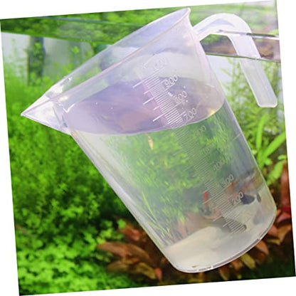 3 Pcs Aquarium Measuring Cup Triangle Spout Fish Tank Scale Cup Water Changing Fish Catching Tool
