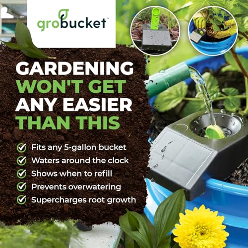 Self Watering Planter Insert w/LifeTested Technology, Water Reservoir & Level Indicator - Turn Any 5-Gal Bucket into a DIY, Portable Automatic Container Indoor-Outdoor Garden, 10-Pack - size: 10 Pack