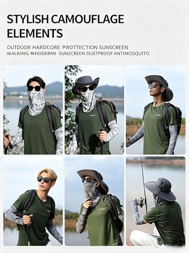 Ice Silk Sun Protection Arm Sleeves (Loose Fit) - color: Dark Camouflage