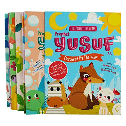 The Prophets of Islam Activity 8 Books Children Collection (Prophet Muhammad and the Crying Camel, Prophet Adam and Wicked Iblis, Prophet Nuh and the Great Ark & More...)