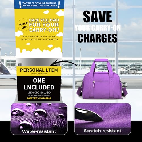 SeaRock 14 inch Small Gym Bag for Men & Women, Mini Duffle Bag with Shoe Compartment, Carry On Duffel Bag for Travel Sports, Purple - color: Purple