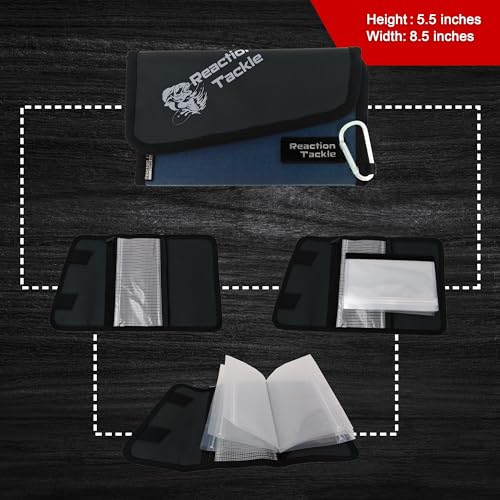 Reaction Tackle Fishing Tackle Organizer Case | Soft Bait Binder | Keep Soft Plastic Baits and Tackle Organized | Removable Storage Pockets Small Bait Binder - Camo - size: Small Camo