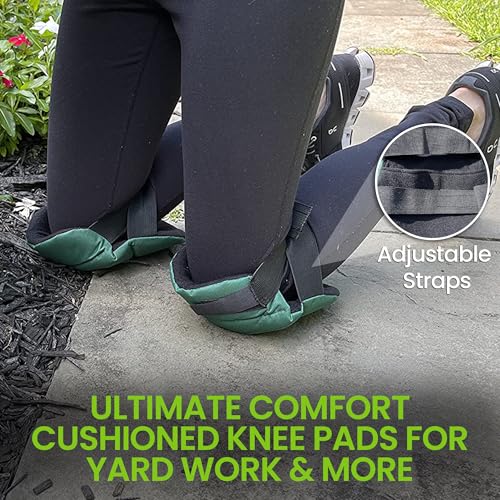 Garden Guru Cushioned Gardening Knee Pads with Adjustable Straps - Soft Inner Liner, Ultra Comfort Padding, Garden Kneelers for Yard Work, Cleaning, Household Chores, Roofing, and More (4 Pack) - size: 4 Pack, style: Ultra Soft Cushion