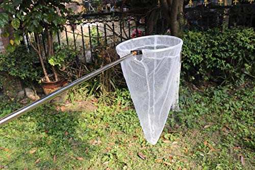 RESTCLOUD Insect and Butterfly Net with 12" Ring, 24" Net Depth, Handle Extends to 59 Inches - size: 12" Ring, 59" Handle