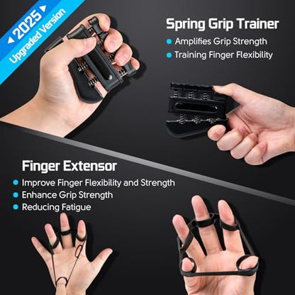 Grip Strength Tester Hand Dynamometer - Grip Strength Trainer Electronic Hand Gripper Strengthener Wrist Exerciser Meter Digital Training Gauge 265 Lbs / 120 Kgs for Sport School Home Use - color: Blue