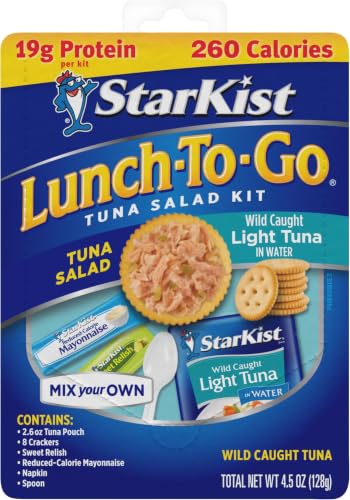 StarKist Lunch-To-Go Mix Your Own Tuna Salad, Chunk Light Tuna Pouch, 4.5 Ounce Kit, (Pack of 5) - size: 4.5 Ounce (Pack of 5)