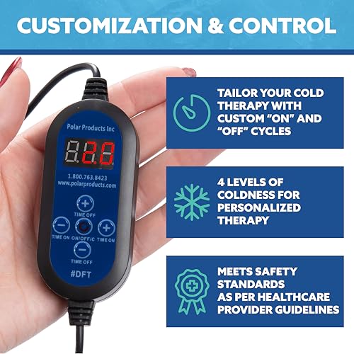 Polar Active Ice 3.0 Cold Therapy Ice Machine System with Programmable Timer, Hand and Wrist Compression Pad, Lightweight 16 Quart Cooler, Quiet Pump, Strong Cryotherapy Pain Relief and Treatment - style: Hand Wrist Pad