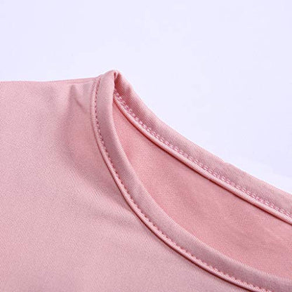 Toddler Girls Muslim Dress Abaya with Hijab Prayer Clothes Arab Solid Islamic Robe Kids Ramadan Long Skirt LDS Temple Dresses - color: B-pink, size: 5-6 Years