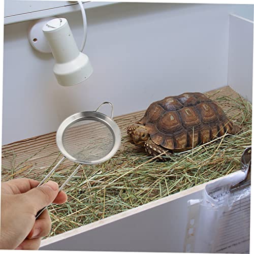 Toyvian 2pcs Feces Sifting Sand Shovel Reptile Substrate Litter Terrarium Reptile Poop Scooper Outdoor Sand Reptile Sand Scoop Reptile Scooper Poop Sifting Tools Stainless Steel Silver