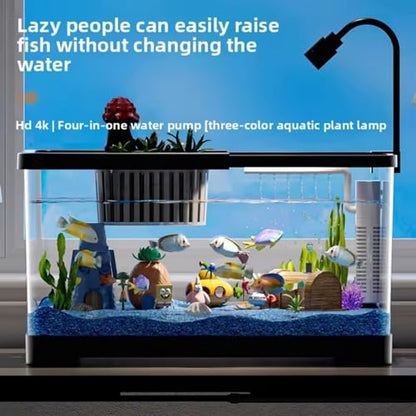 GarveeLife 4 gal Small Fish Tank, Betta Fish Tank kit with LED Light, Oxygen Generator, Fish Tank Starter Kits for Beta,Goldfish