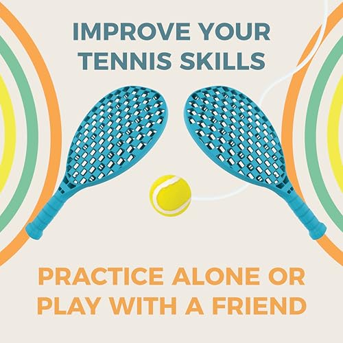 Activo Swing Tennis Outdoor Tennis Trainer Game for Kids, Adults, and Families – Portable, Durable, and Fun Tool to Boost Hand-Eye Coordination & Enhance Reflexes for Ultimate Outdoor Fun