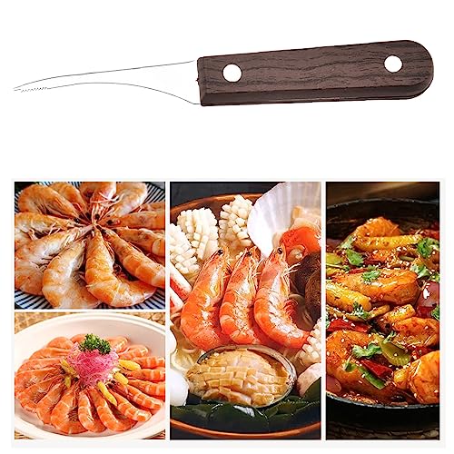2 Pcs Stainless Steel Shrimp Deveiner Tool, Serrated Shrimp Peeler Shrimp Cleaner Knife for Home Kitchen