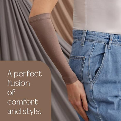 Modest Arm Cover | Jersey Arm Cover | Modest Sleeve Covering for Muslim Women - color: Desert