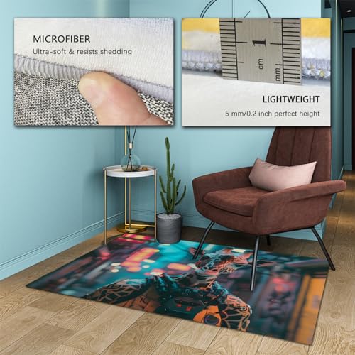 Sci-Fi Theme Style Area Rugs Sika Deer Rugs for Girls Bedroom Bathroom Living Room Machine Washable Non Slip Carpets Floor Large Rug 120x160cm - size: 4' x 5'3"