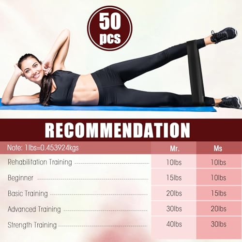 Deekin Resistance Bands Resistance Loop Exercise Bands Exercise Equipment Elastic Ring for Women and Men Home Fitness, Gym, Yoga - color: Black, size: 40 Lbs