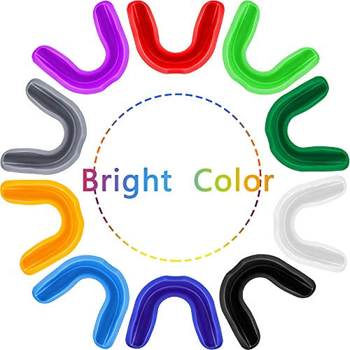 BBTO 20 Pcs Football Mouthguards Bulk - Youth & Adult Mouth Guard No Boil Mouthpiece Adult Youth Soft Mouth Guard for Lacrosse Basketball Hockey Wrestling - color: Bright, size: L