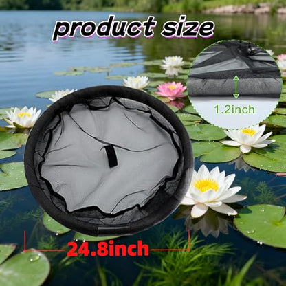 2 Pieces Floating Plant Fish Barrier Pond Plant Protector | Round pond plant protector protects your floating plants from pond fish