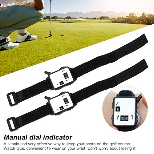 Socobeta 3Pcs Manual Golf Stroke Counter Wrist Watch Style Score Keeper Accessories