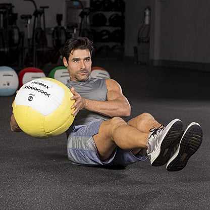 Champion Sports Rhino Promax Wall Balls - Soft Shell Non-Slip Grip for Weightlifting, Plyometrics, Cross Training, & Home Gym - style: 20 LBS