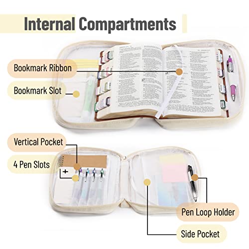 Mr. Pen- Bible Cover Case | Carrying Book Case with Durable Handle and Zippered Pocket, Bible Protective Church Bag for Men & Women, Christian Gifts - color: Boho