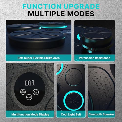 2025 Smart Music Boxing Machine for Adults and Kids: New Model Bluetooth Wall Mounted Punching Pad - Training Sport Equipment for Home Gym - Gifts for Teen Boys